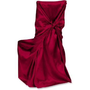 LinenTablecloth Satin Universal Chair Cover Burgundy in Saudi Arabia
