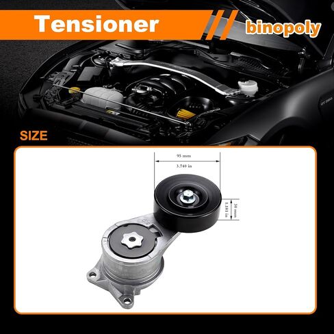 binopoly 38170 Drive Belt Tensioner Assembly With Pulley For Lexus GS300 93-05/IS300 01-02/SC300 92-00 Toyota Supra 93-98 OE# 89303 16620-0W022 16620-0W023 166200W024 166200W025 in Saudi Arabia
