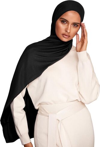 وشاح حجاب جيرسي فاخر من VOILE CHIC للنساء - وشاح رأس إسلامي ملفوف in Kuwait