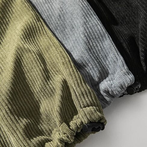 GURUNVANI Mens Corduroy Pants Loose Drawstring Sweatpants Vintage Cargo Pant in Saudi Arabia