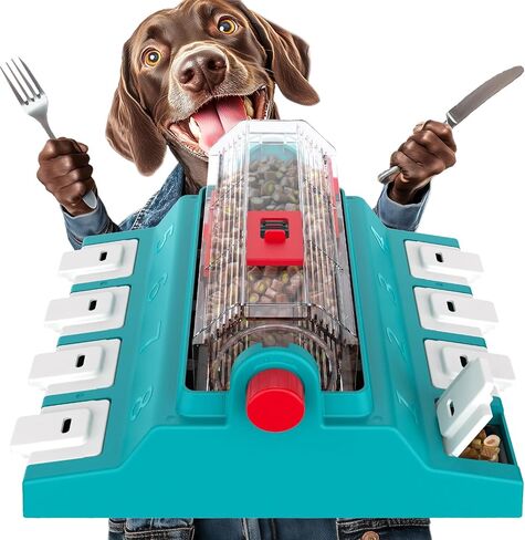 KADTC مستويين من التحدي، حجم كبير جدًا، لعبة تغذية لغز الكلب المتدحرج التي يتم تنشيطها بمخالب، الولايات المتحدة الأمريكية. العلامة التجارية والتصميم، ألغاز علاج الكلاب العدوانية، لعبة التحفيز الذهني للطعام البطيء in Kuwait