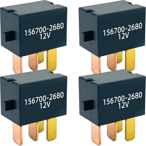 156700-2680 12V Relay (4-Pack) 20A 4-Pin SPST Micro Automotive Relay Compatible with Toyota Lexus Camry Corolla RAV4 for A/C Clutch Fuel Pump Horn Repair in Saudi Arabia