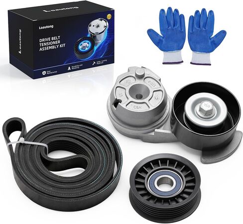 Drive Belt Tensioner Pulley Kit Fit for Ford Grand Marquis/Crown Victoria 00-02, for Lincoln Town Car 00-02, for Mercury Grand Marquis 00-02, 4.6L, 90K-38189A, 38189, 419-213, 36100, YS-249 in Saudi Arabia