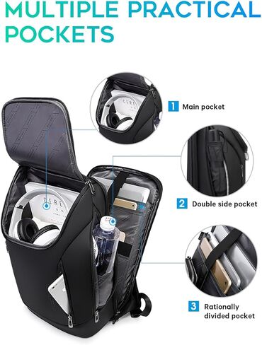 FUTURE AESTHETIC Business Smart Backpack Waterproof fit 15.6 Inch Laptop Backpack with USB Charging Port,Travel Backpack in Saudi Arabia