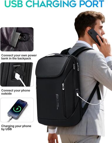 FUTURE AESTHETIC Business Smart Backpack Waterproof fit 15.6 Inch Laptop Backpack with USB Charging Port,Travel Backpack in Saudi Arabia