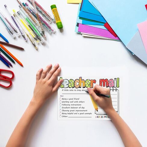 52 قطعة من الملاحظات البريدية السعيدة للمعلم للآباء، وبطاقات حوافز السلوك الإيجابي للفصل الدراسي، وملاحظات المكافآت التحفيزية لمعلمي مرحلة ما قبل المدرسة ورياض الأطفال الابتدائية in Kuwait