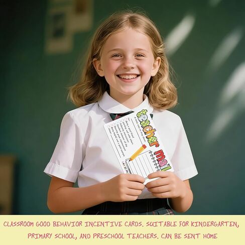 52 قطعة من الملاحظات البريدية السعيدة للمعلم للآباء، وبطاقات حوافز السلوك الإيجابي للفصل الدراسي، وملاحظات المكافآت التحفيزية لمعلمي مرحلة ما قبل المدرسة ورياض الأطفال الابتدائية in Kuwait