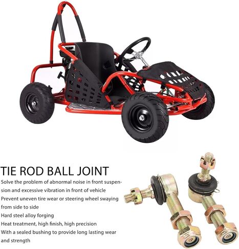 Aramox Tie Rod Ball Joint Steel Alloy 2Pcs M10 M14 for Quad Dirt Bike ATV Kart in Kuwait