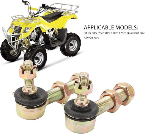 Aramox Tie Rod Ball Joint Steel Alloy 2Pcs M10 M14 for Quad Dirt Bike ATV Kart in Kuwait