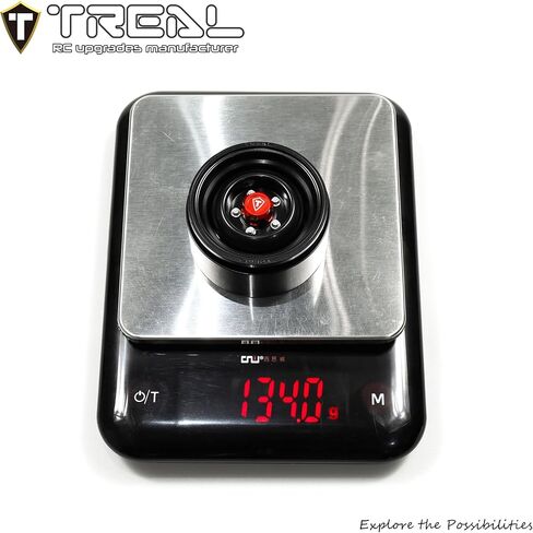 TREAL 1.9" CNC Machined Retro-Style Vintage Wagon Beadlock Wheels for 1:10 Scale RC Crawlers-VTE20(White) in Saudi Arabia