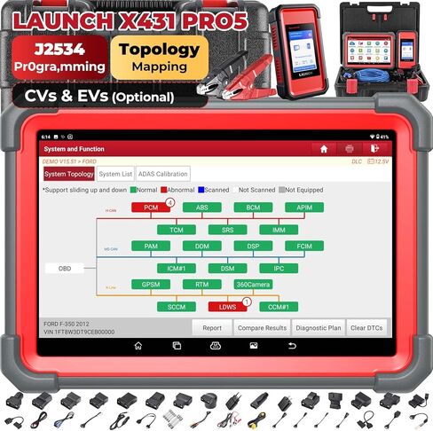 LAUNCH X431 CRP123XPlus Elite OBD2 Diagnostic Scanner, 2024 OEM All System Scan Tool with SAS/Throttle/Oil Reset for All Cars, Auto VIN OBD2 Scanner Code Reader, Battery Test, Free Update Online in Saudi Arabia