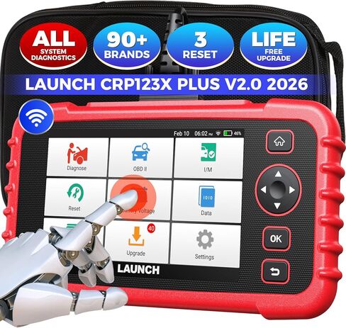 LAUNCH X431 CRP123XPlus Elite Obd2 الماسح الضوئي التشخيصي، 2024 OEM جميع أدوات فحص النظام مع SAS/خانق/إعادة ضبط الزيت لجميع السيارات، قارئ رمز الماسح الضوئي VIN obd2 التلقائي، اختبار البطارية، تحديث مجاني عبر الإنترنت in Saudi Arabia