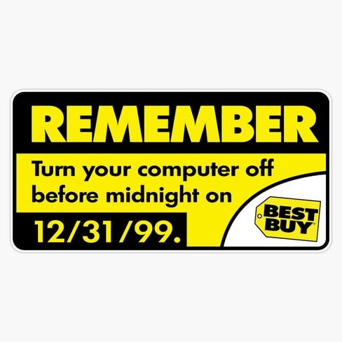 Y2K Best Buy Warning Bumper Sticker Window Vinyl Decal 5" in Saudi Arabia