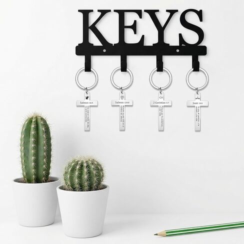 30 قطعة سلسلة المفاتيح المسيحية الإسبانية مجموعة السائبة المسيحية الصليب المفاتيح الكتاب المقدس الآية المفاتيح الفولاذ المقاوم للصدأ الهدايا الملهمة الدينية الهدايا الدينية الكاثوليكية عيد الفصح الكنيسة الموظف المفضلة in Kuwait