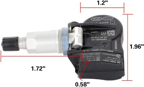 SCITOO 1 قطعة مستشعر تساوي ضغط الإطارات GM 433MHz مستشعر ضغط الإطارات مناسب لشركة Hyundai Elantra 2015-2019، لشركة Hyundai Ioniq 2017-2019، لشركة Hyundai Santa Fe 2018-2019 يستبدل 52933D4100 in Saudi Arabia