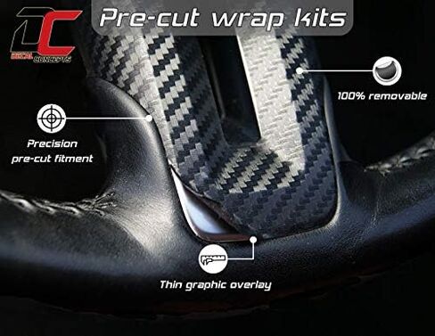 Decal Concepts Carbon Fiber Gas Tank Cover Accent Decal Graphic Kit - for Honda Grom (2017-2020) (Black Carbon Fiber) in Saudi Arabia