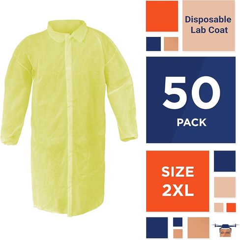 EZGOODZ Polypropylene Lab Coats 44" Multi-Colored in Saudi Arabia