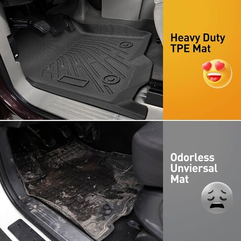 حصيرة أرضية الشاحنة مناسبة خصيصًا لسيارة Chevy Silverdao لـ GMC Sierra Extended Cab 1500 2000 2001 2002 2003 2004 2005 - ملحقات TPE للحماية من جميع الأحوال الجوية in Kuwait