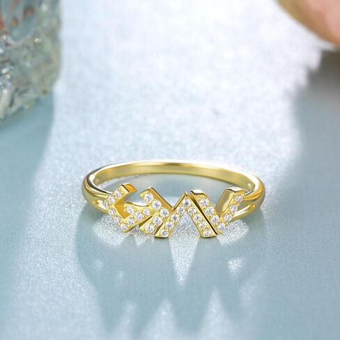 God Is Greater Than The Highs And Lows Ring 925 Sterling Silver Faith Ring Christian Jewelry Gifts For Women in Saudi Arabia