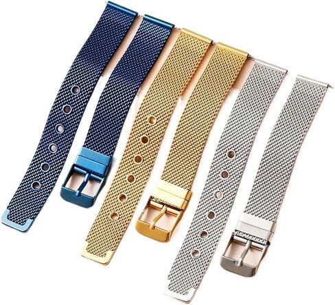 Stainless Steel Mesh Woven Watch Strap Adjustable Design Unisex Replacement Wristband in Saudi Arabia