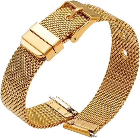 Stainless Steel Mesh Woven Watch Strap Adjustable Design Unisex Replacement Wristband in Saudi Arabia