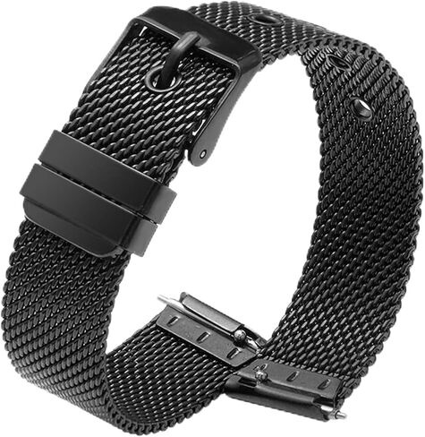 Stainless Steel Mesh Woven Watch Strap Adjustable Design Unisex Replacement Wristband in Saudi Arabia