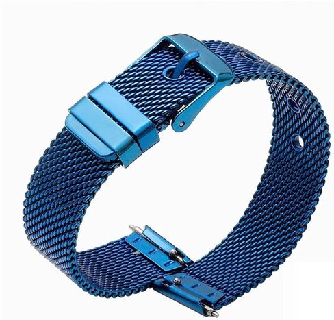 Stainless Steel Mesh Woven Watch Strap Adjustable Design Unisex Replacement Wristband in Saudi Arabia