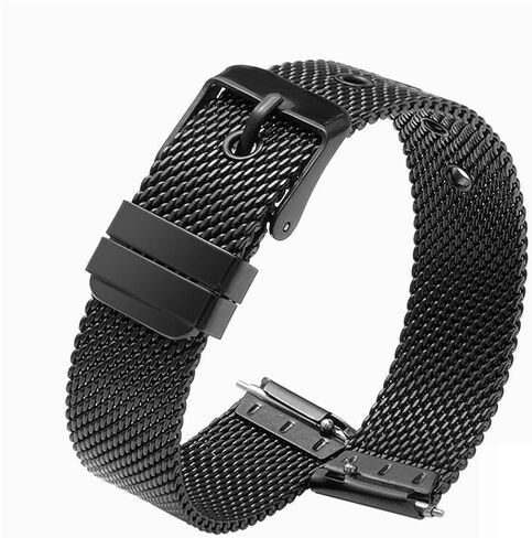 Stainless Steel Mesh Woven Watch Strap Adjustable Design Unisex Replacement Wristband in Saudi Arabia