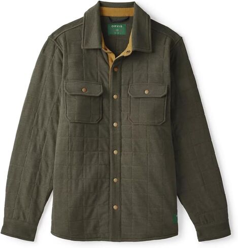 Orvis Battenkill Quilted Shirt Jacket - Men's Lightweight & Warm Layer, Snap Closure, Ideal for Cooler Weather in Saudi Arabia