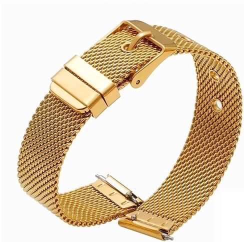 Stainless Steel Mesh Woven Watch Strap Adjustable Design Unisex Replacement Wristband in Saudi Arabia