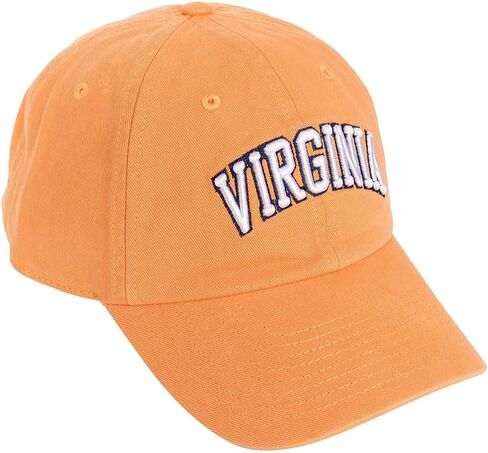 Desert Cactus University of Virginia Baseball Hat Cavaliers UVA Wahoos Brimmed Embroirderd Hats Cap Adjustable Cloth Strap Adult (Style A1) Orange in Saudi Arabia