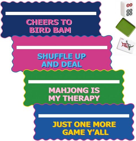 Soulchen 4 Pcs Mahjong Line Finder Card Guide Colorful Line Reader Cards for Game Night Competition Parties Mahjong Lover Gifts Accessories for Beginners(Light Color,Style 1) in Kuwait