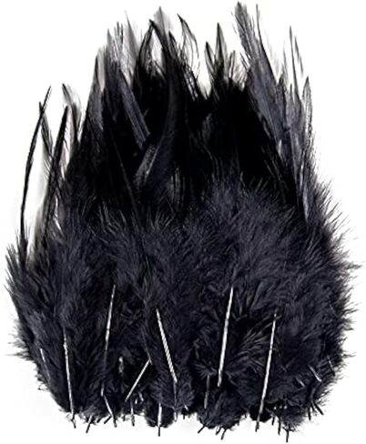 ريش سرج الديك من FEARAFTS لتزيين الحرف اليدوية، صناعة المجوهرات بنفسك، مجموعة إكسسوارات صائد الأحلام، حزمة من 100 (طبيعي) in Kuwait