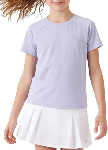 PATPAT Girls Boys Athletic T-Shirts Short Sleeve Loose Tops Kids Quick Dry Gym Tennis Tees Activewear 5-14 Years in Saudi Arabia