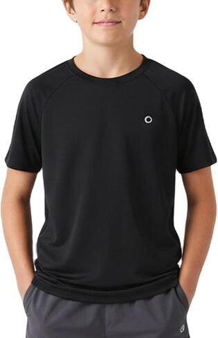 PATPAT Girls Boys Athletic T-Shirts Short Sleeve Loose Tops Kids Quick Dry Gym Tennis Tees Activewear 5-14 Years in Saudi Arabia