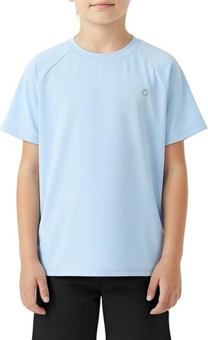 PATPAT Girls Boys Athletic T-Shirts Short Sleeve Loose Tops Kids Quick Dry Gym Tennis Tees Activewear 5-14 Years in Saudi Arabia