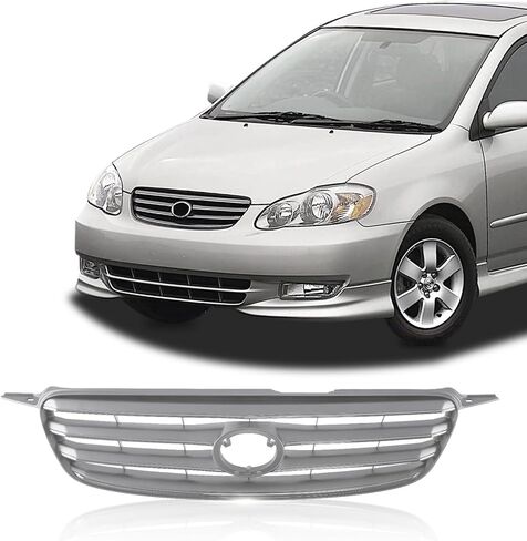 Perfit Liner New Front Gray Grille Grill Compatible With 2003-2004 TOYOTA Corolla TO1200244 5310002020 in Saudi Arabia