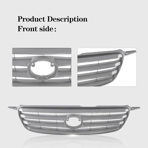 Perfit Liner New Front Gray Grille Grill Compatible With 2003-2004 TOYOTA Corolla TO1200244 5310002020 in Saudi Arabia