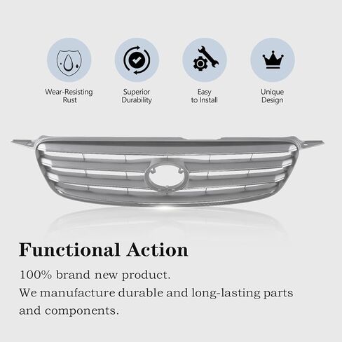 Perfit Liner New Front Gray Grille Grill Compatible With 2003-2004 TOYOTA Corolla TO1200244 5310002020 in Saudi Arabia