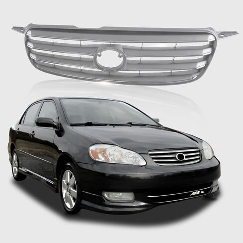 Perfit Liner New Front Gray Grille Grill Compatible With 2003-2004 TOYOTA Corolla TO1200244 5310002020 in Saudi Arabia