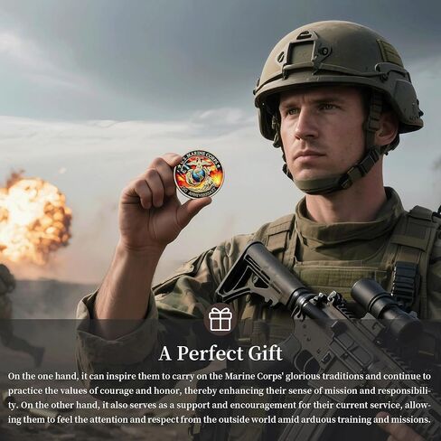 250th Marine Corps Anniversary Challenge Coin - Military Collectible for 1775-2025 - Marine Corps Birthday Gift - Marine Veterans' Commemorative Souvenir (Classic-01) in Kuwait