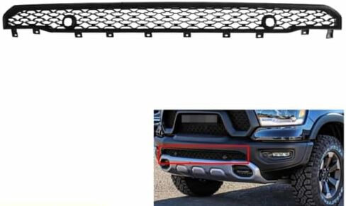 شبكة المصد الأمامي السفلية متوافقة مع 2019 2020 2021 2022 2023 2024 Ram 1500 Rebel TRX فقط، مع فتحات استشعار 68274572AA CH1036198 in Saudi Arabia