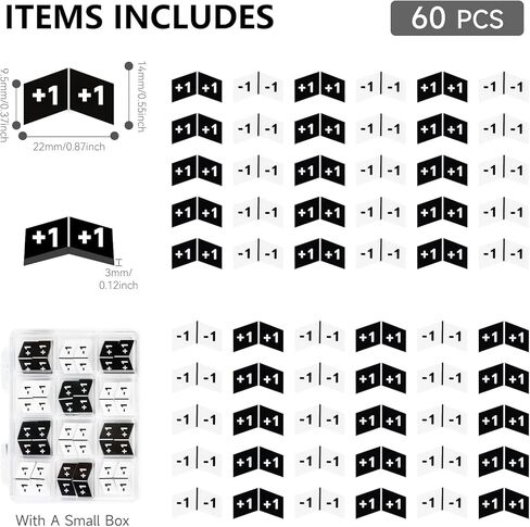 SIXPOINTS 60 Pieces MTG Counters Tokens Buff +1/+0 Life Counter Token & Box Set Compatible with Magic The Gathering Creature Stats or Loyalty, TCG, Card Games Accessories in Kuwait
