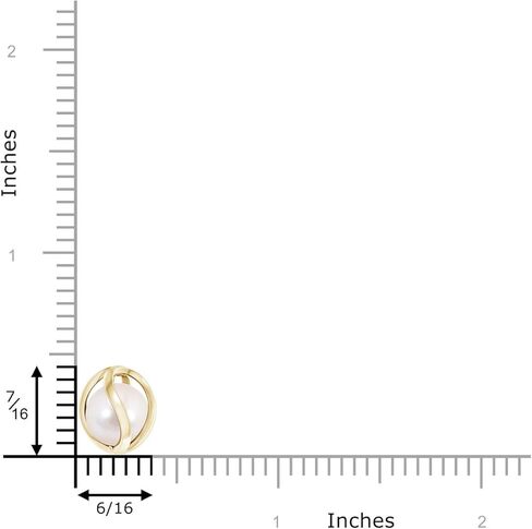 Angara Akoya Pearl Pendant for Women | Round Akoya Cultured Pearl Cage Pendant Necklace in 14K Solid Gold With 18" Chain | June Birthday, Anniversary, Gemstone Jewelry Gift in Saudi Arabia