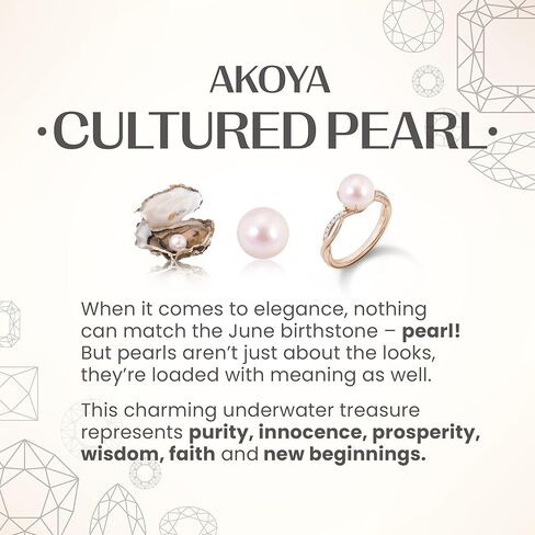 Angara Akoya Pearl Pendant for Women | Round Akoya Cultured Pearl Cage Pendant Necklace in 14K Solid Gold With 18" Chain | June Birthday, Anniversary, Gemstone Jewelry Gift in Saudi Arabia