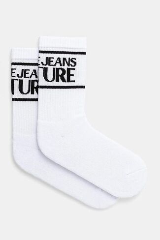 جوارب VERSACE JEANS COUTURE باللون الأبيض - أساسيات فاخرة in Saudi Arabia