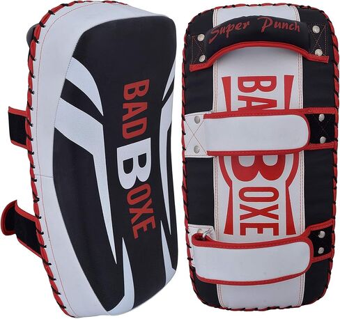 وسادة ذراع ملاكمة خفيفة الوزن من تويستر | وسادات تايلاندية من جلد البقر بنسبة 100% | وسادات منحنية من MMA Muay Thai Shield | وسادات تدريب الفنون القتالية، وسادات ضرب الملاكمة (مفردة وليست زوجية) in Kuwait