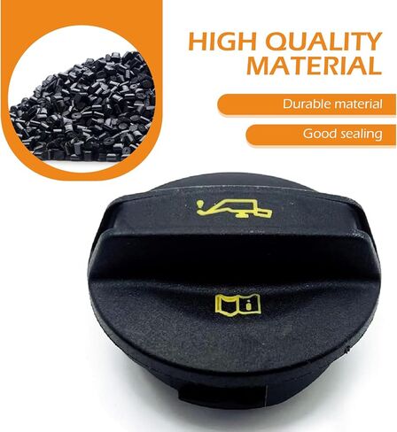Fuel Tank Cap for Cars – 06K103485A Sealed Integrated Engine Oil Tank Cap, Quick Replacement Auto Parts for VW Audi, Wear-resistant & Portable Tool (Black) in Saudi Arabia