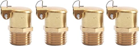 4 Pcs Copper Spring Grease Oil Cup Cap, Copper L Shape Oil Container Cup Oiler Lathe Machine Power Accessories (M6*1) in Saudi Arabia