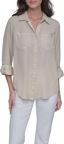 DKNY Women's Long Sleeve Casual Soft Comfortable in Kuwait